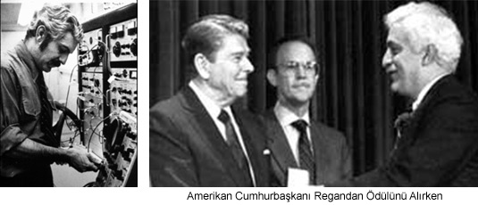 Vahan Damadian, Amerikan Cumhurbaşkanı Regan'dan Ödülünü Alırken.